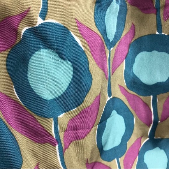 Nicole Miller Collection floral silk pleated skirt - Picture 4 of 8